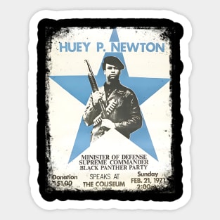 Huey Newton 1971 Poster Sticker